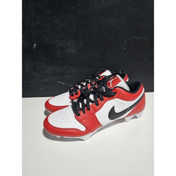 Nike Air Jordan 1 Low TD Football Cleats Chicago White Red Black Shoe Size 10 main image 14